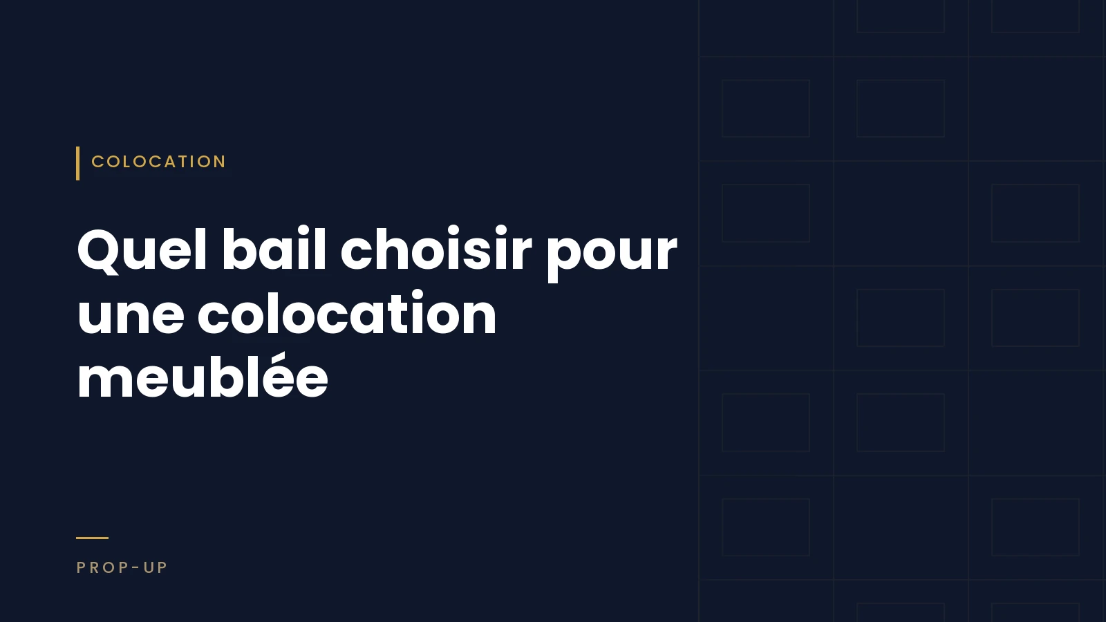 Couverture de l'article, catégorie Colocation, sur fond bleu nuit
