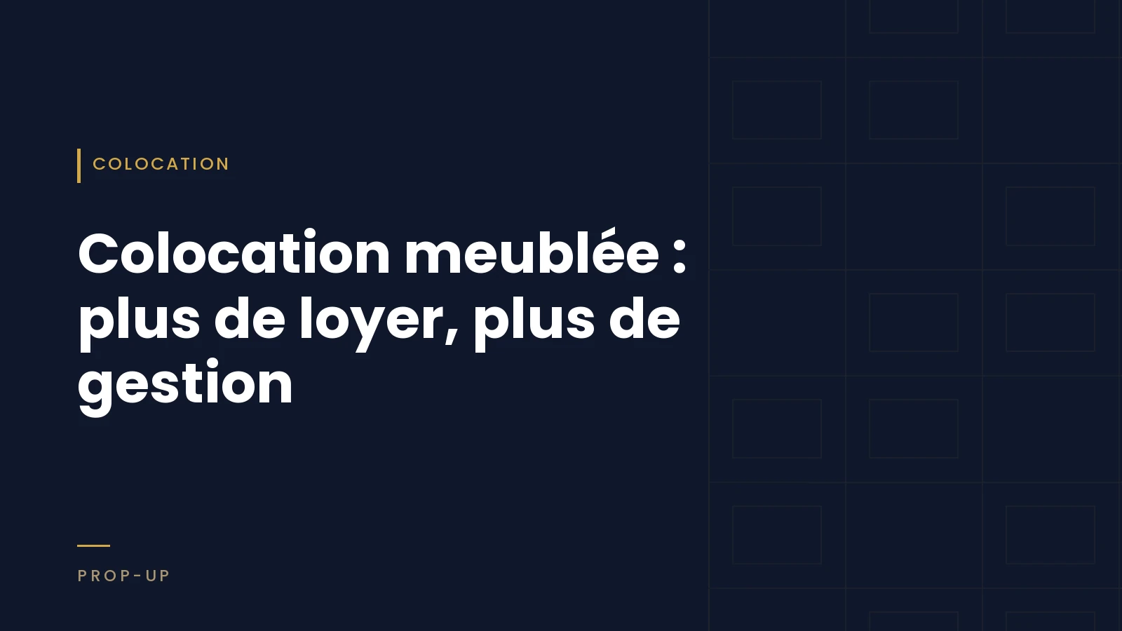 Couverture de l'article, catégorie Colocation, sur fond bleu nuit